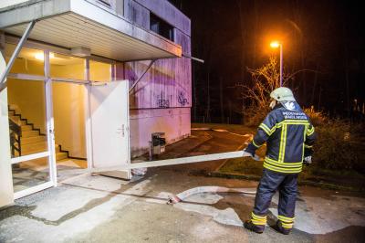 Waiblingen-Bittenfeld: Dehnfugenbrand in der Gemeindehalle